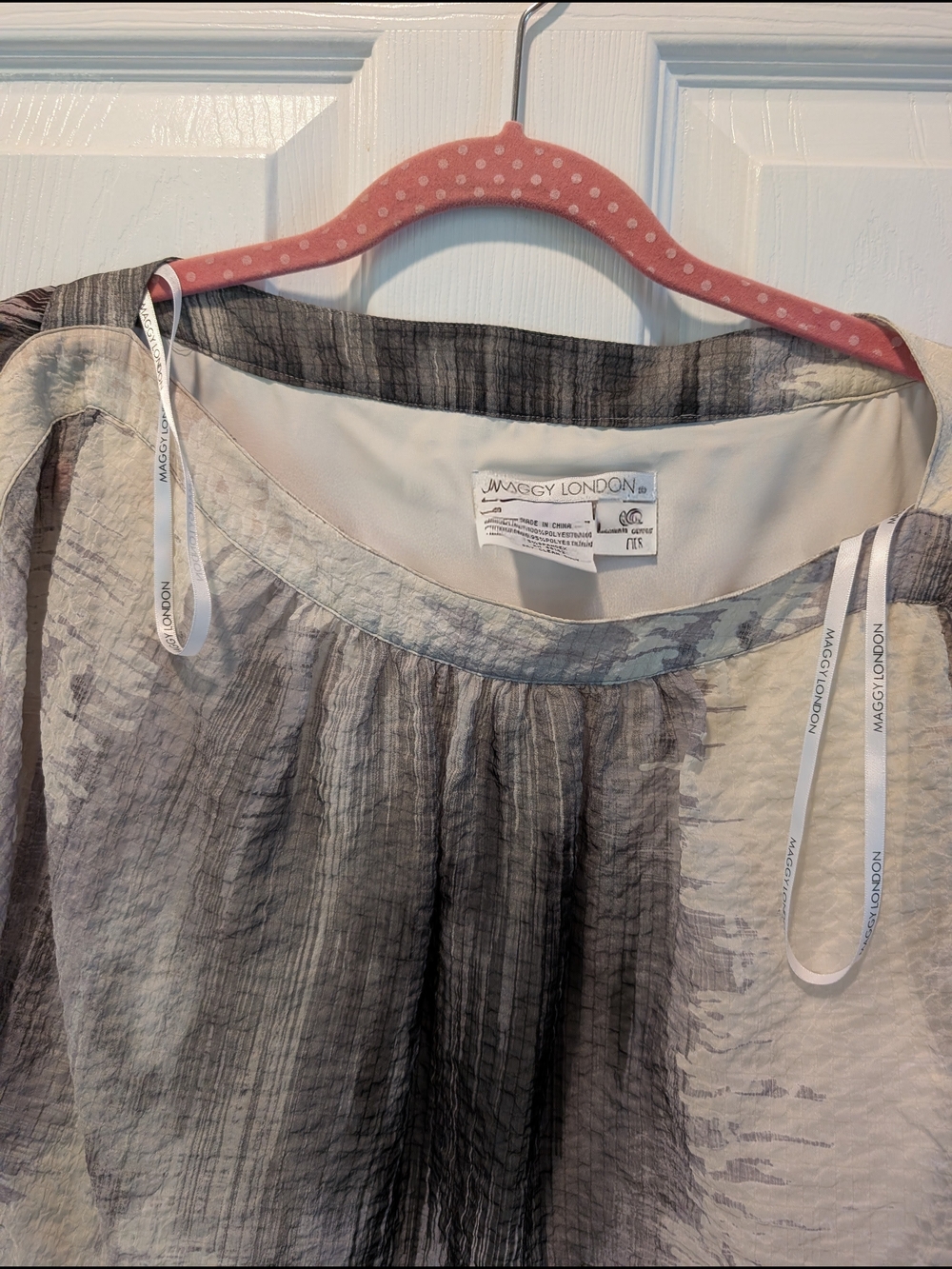 NWOT Maggy London Watercolor Belted Dress Size 16 - Picture 8 of 13